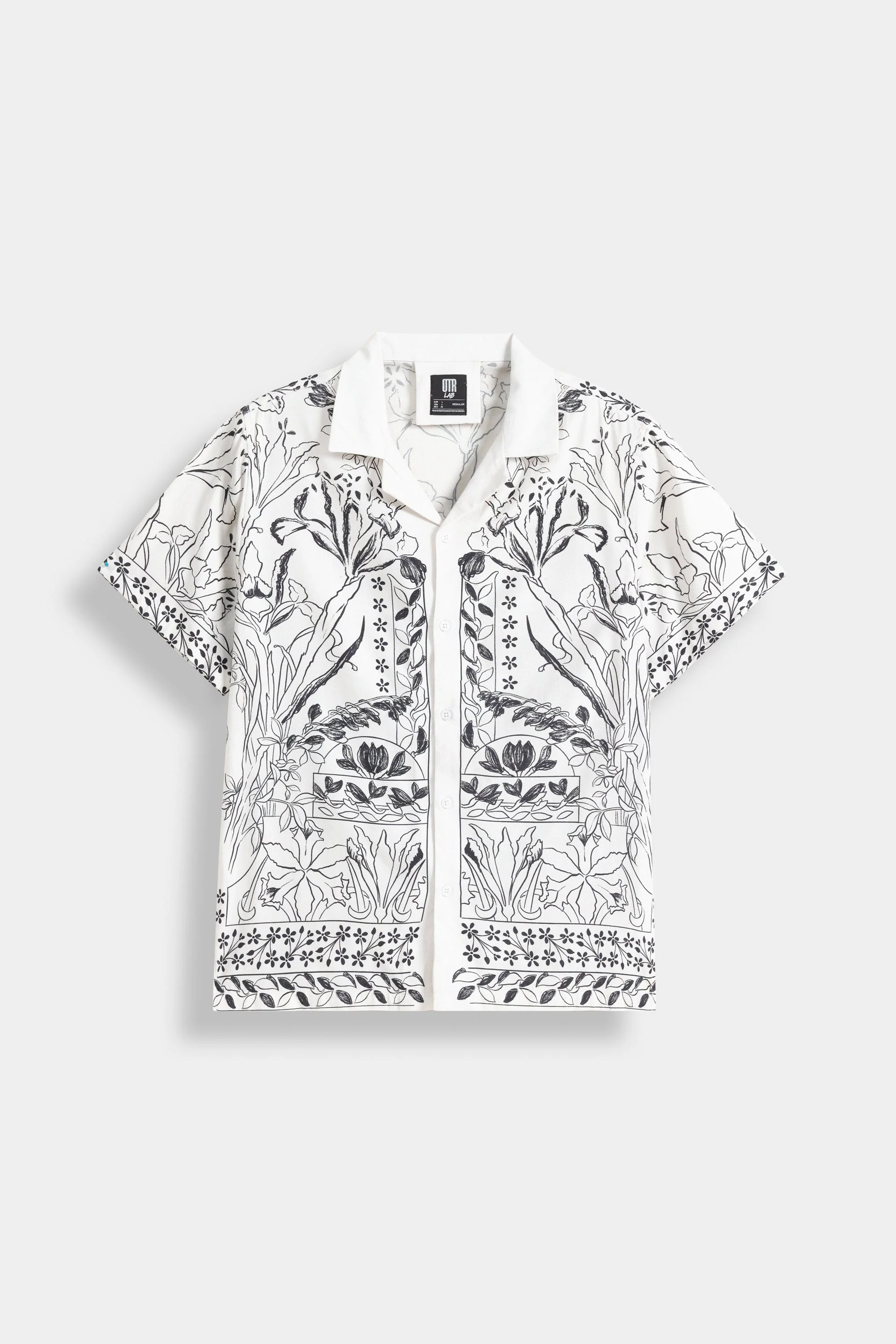 PRINTED RESORT COLLAR SHIRT