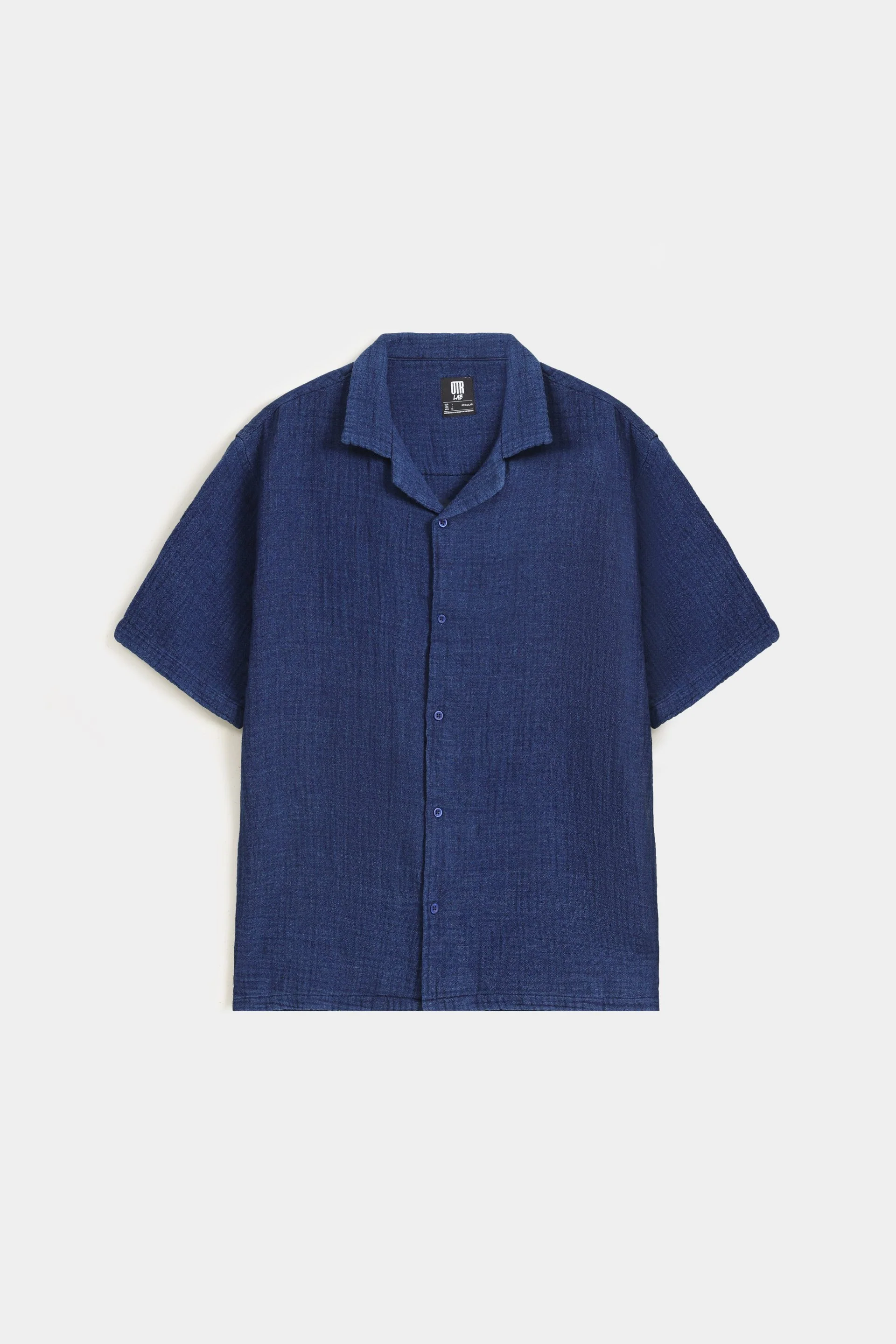 TEXTURED RESORT COLLAR SHIRT