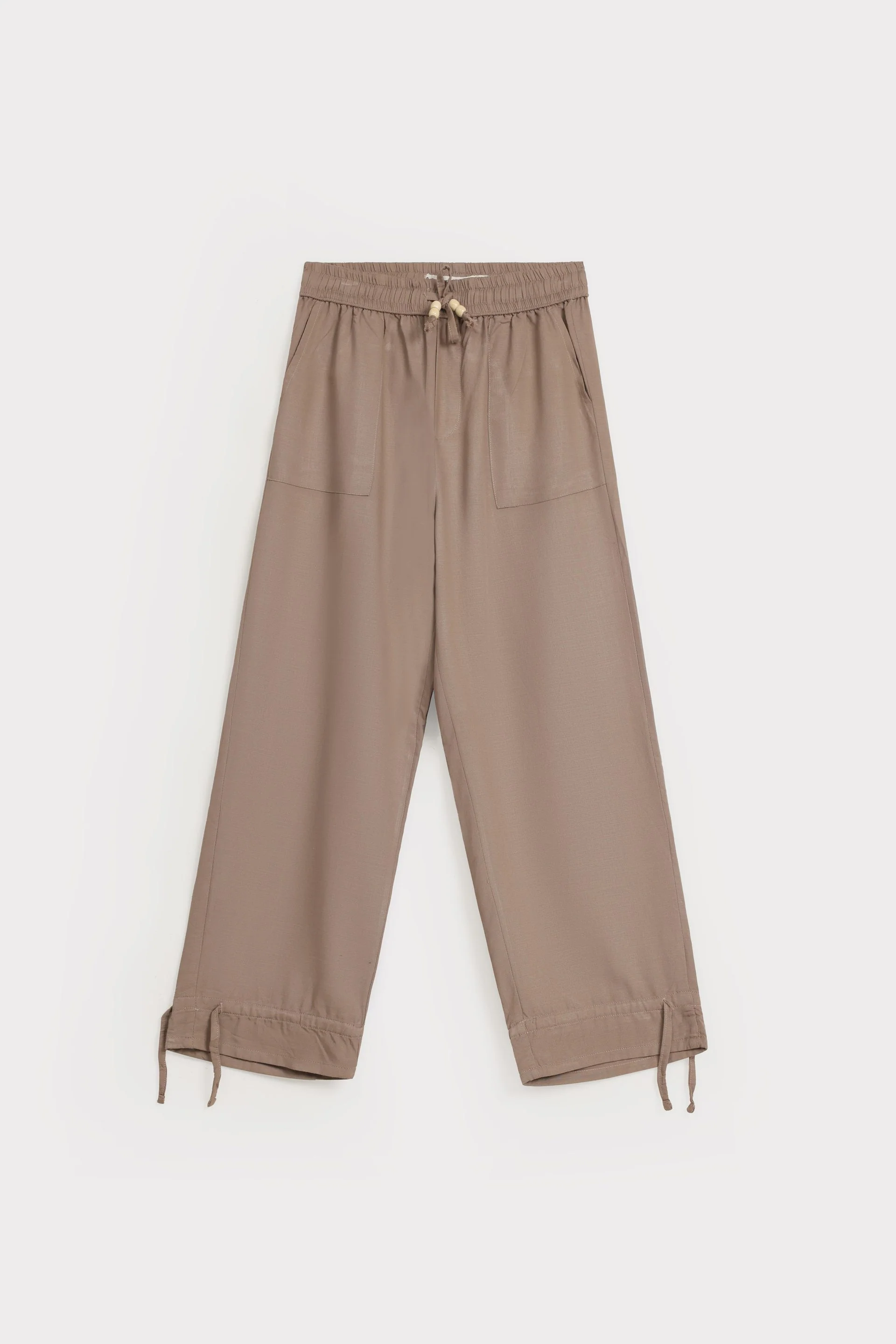 LINEN TROUSERS WITH CUFFED HEM