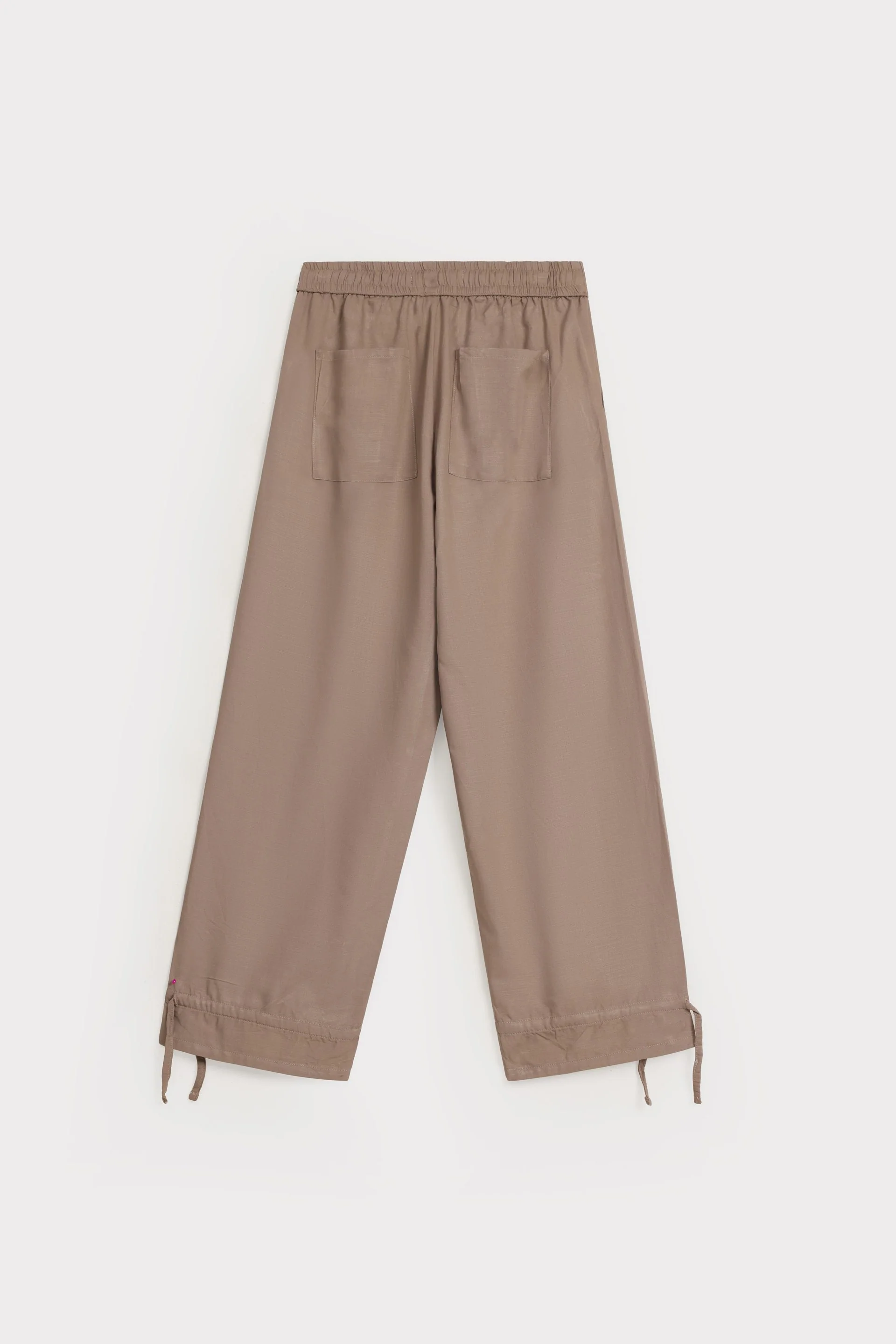 LINEN TROUSERS WITH CUFFED HEM