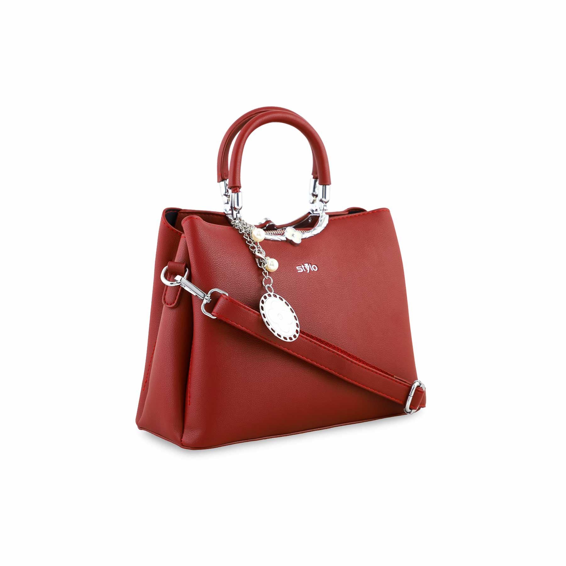 RED FORMAL HAND BAG